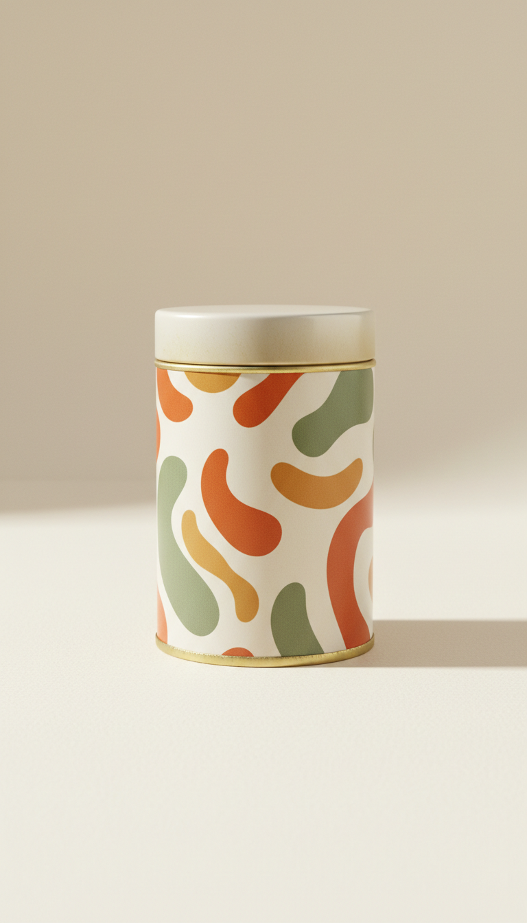 Papaya glaze loose leaf tea tin